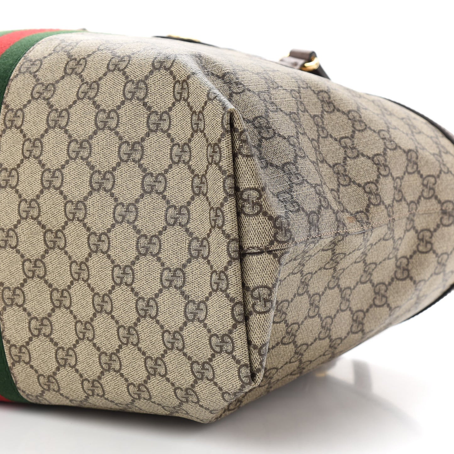 GG Supreme Monogram Medium Ophidia Shopping Tote Brown