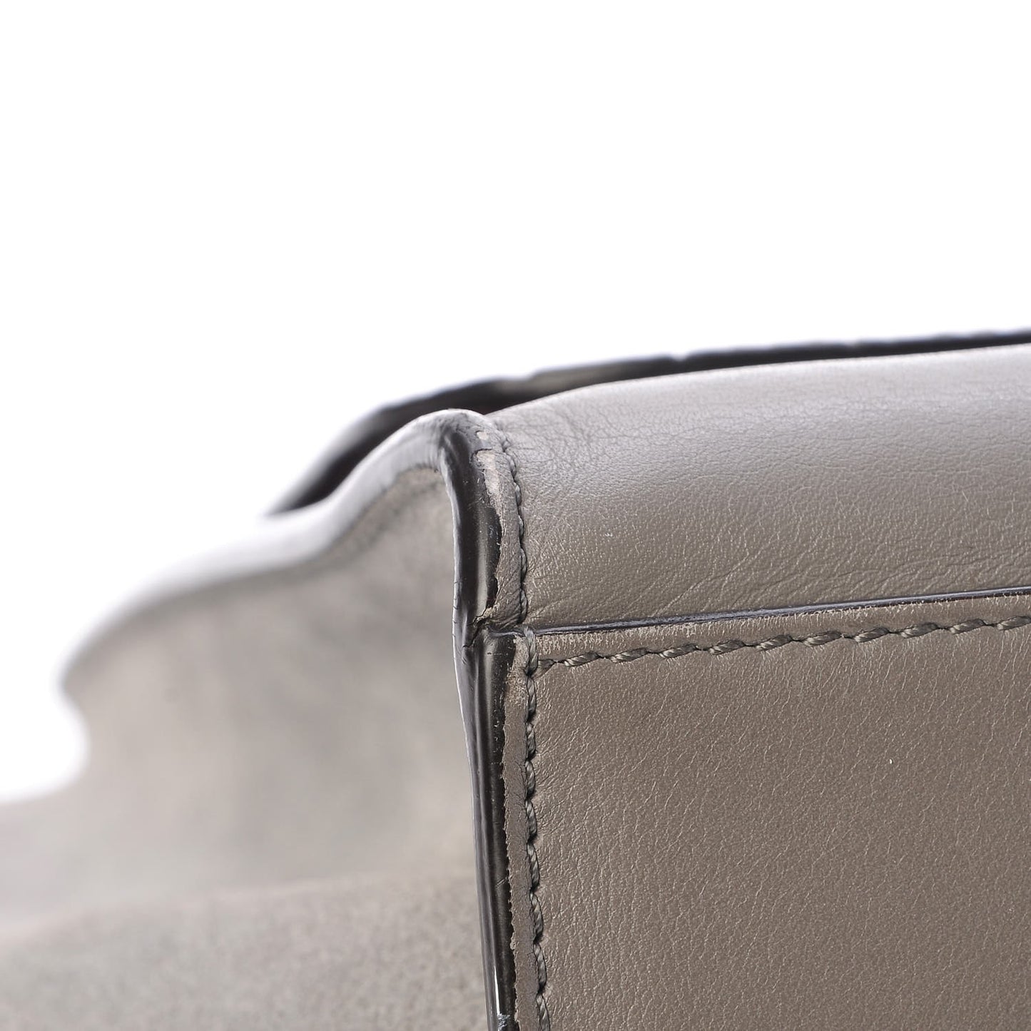 Crocodile Embossed Nubuck Medium Trapeze Grey