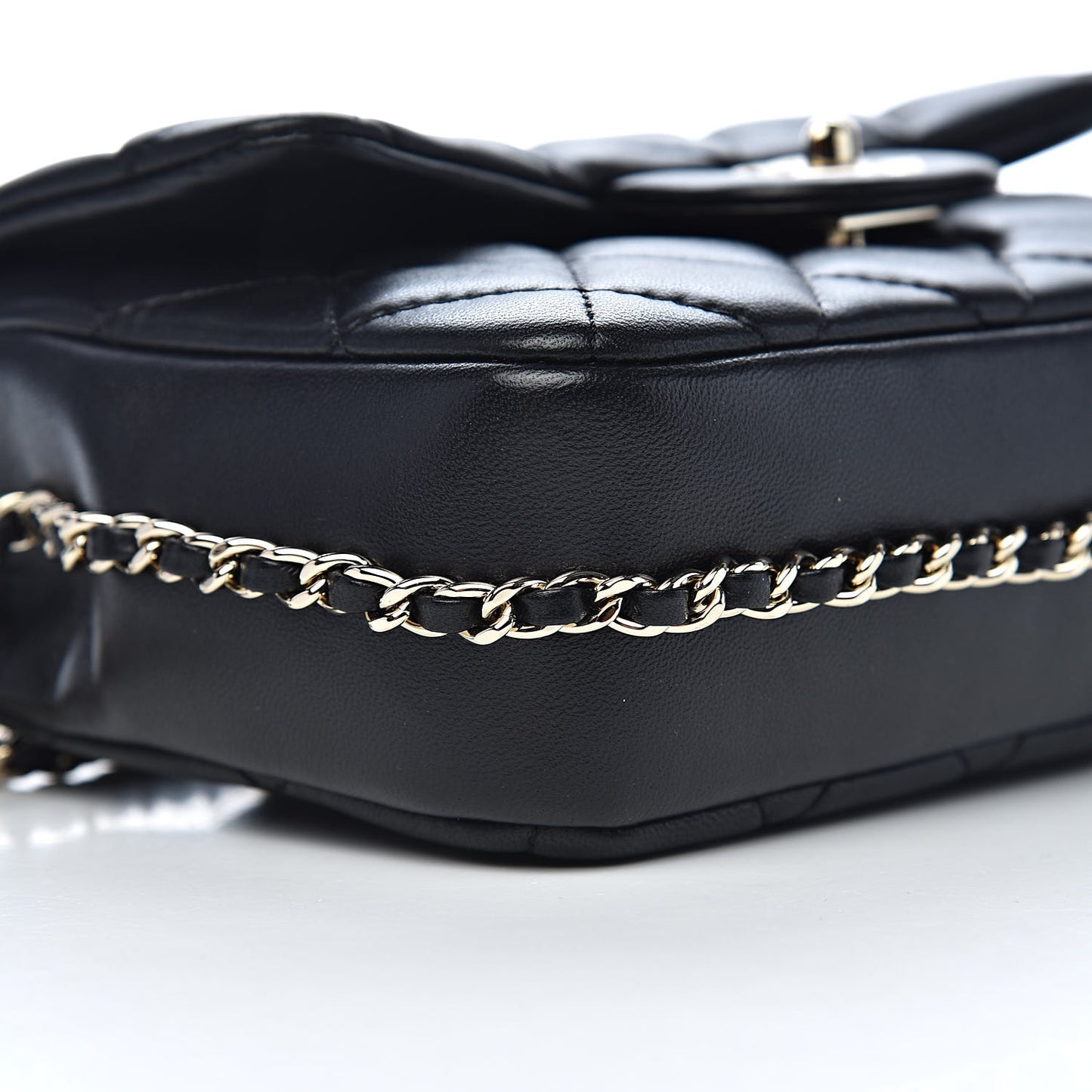 Lambskin Quilted Small My Precious Flap Black