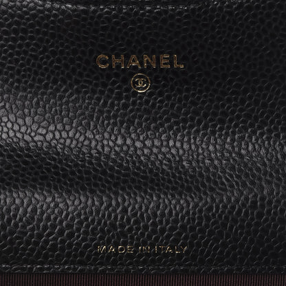 Chanel Caviar Quilted Flap Card Holder Wallet Black 6 of 8