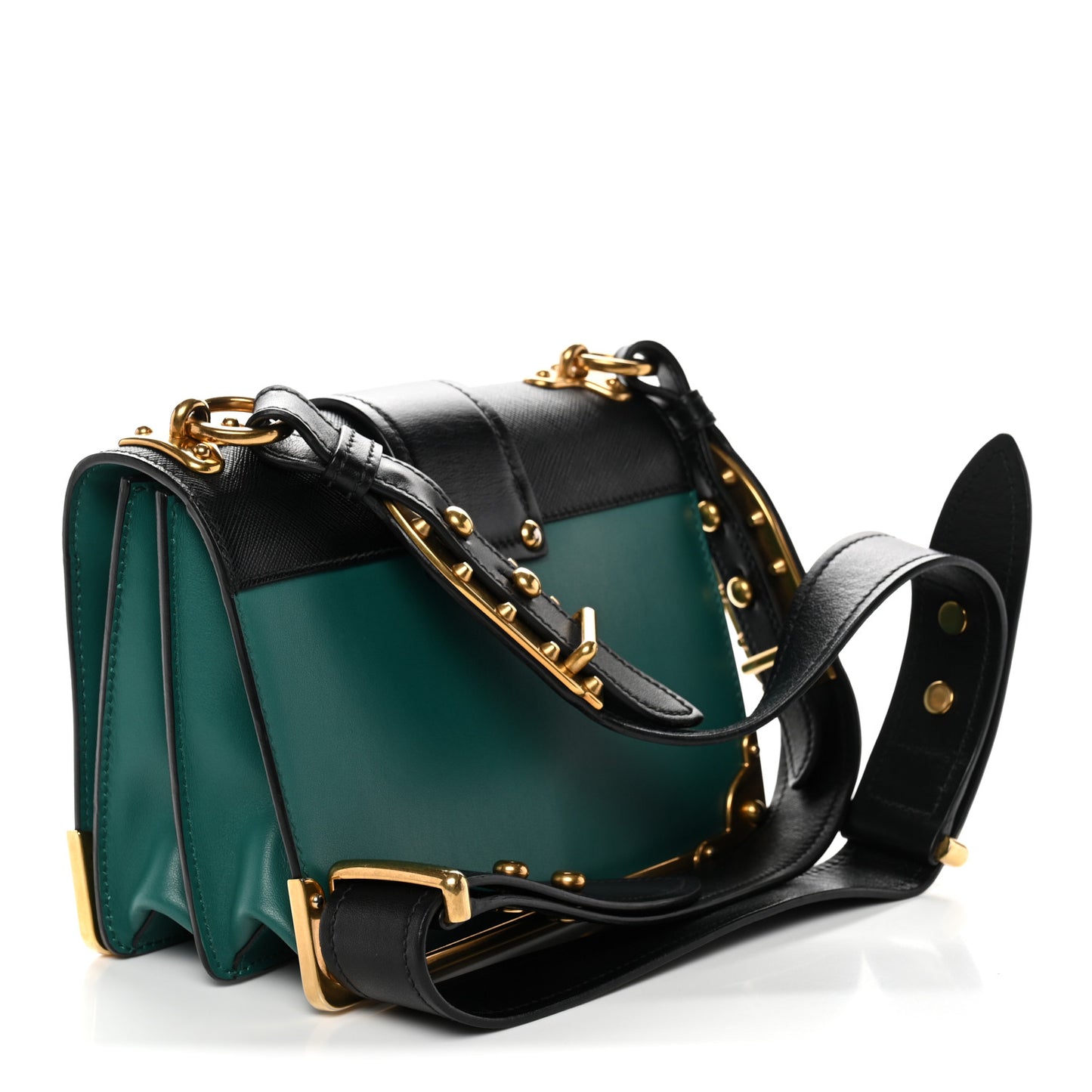 City Calf Saffiano Cahier Bag Biliardo Black