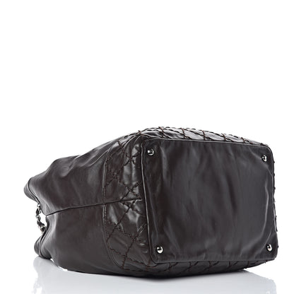 Chanel Calfskin Drawstring CC Bucket Bag Dark Brown 4 of 10