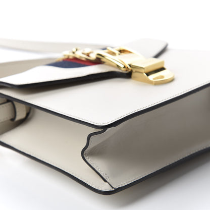 Gucci Calfskin Mini Sylvie Top Handle Bag White 6 of 10