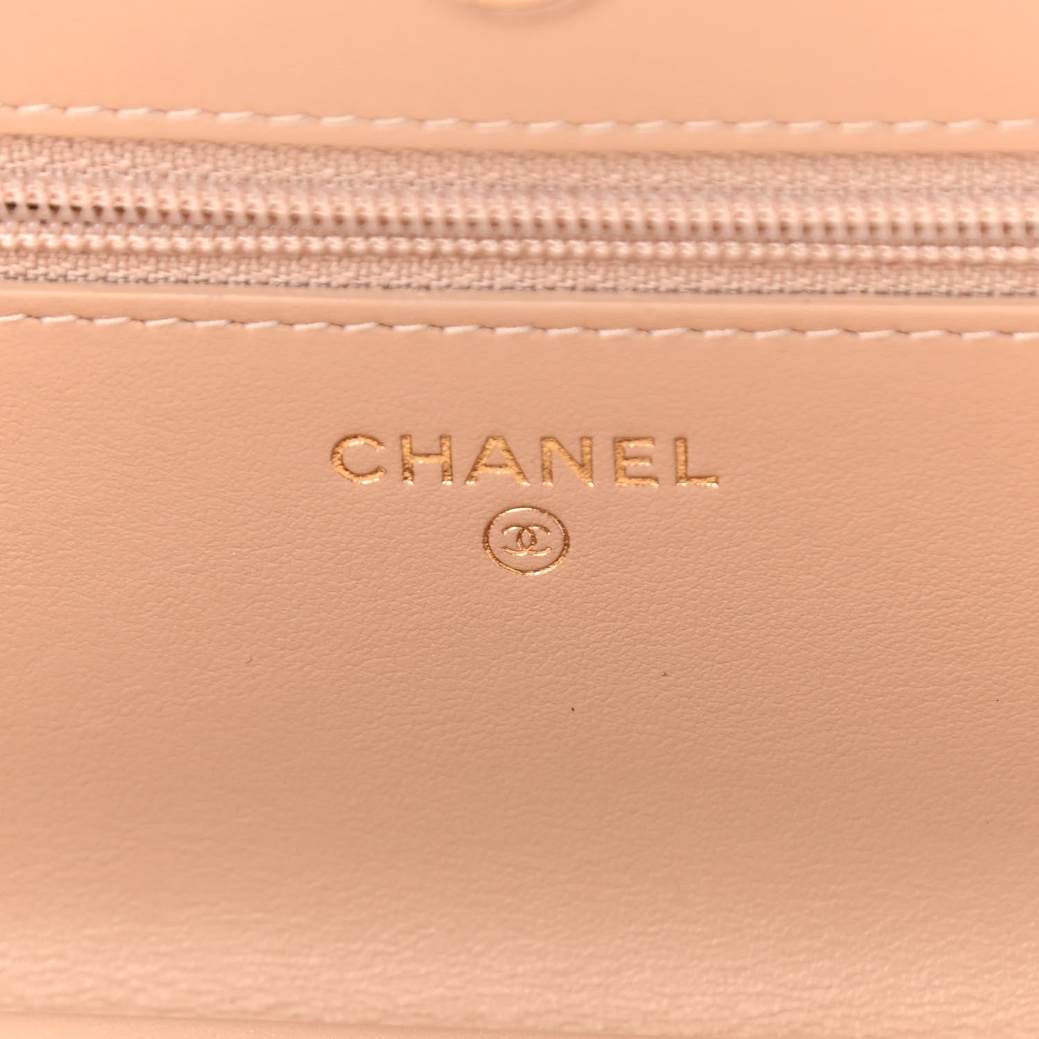 Chanel Caviar Quilted CC Filigree Wallet On Chain WOC Beige Black 6 of 12