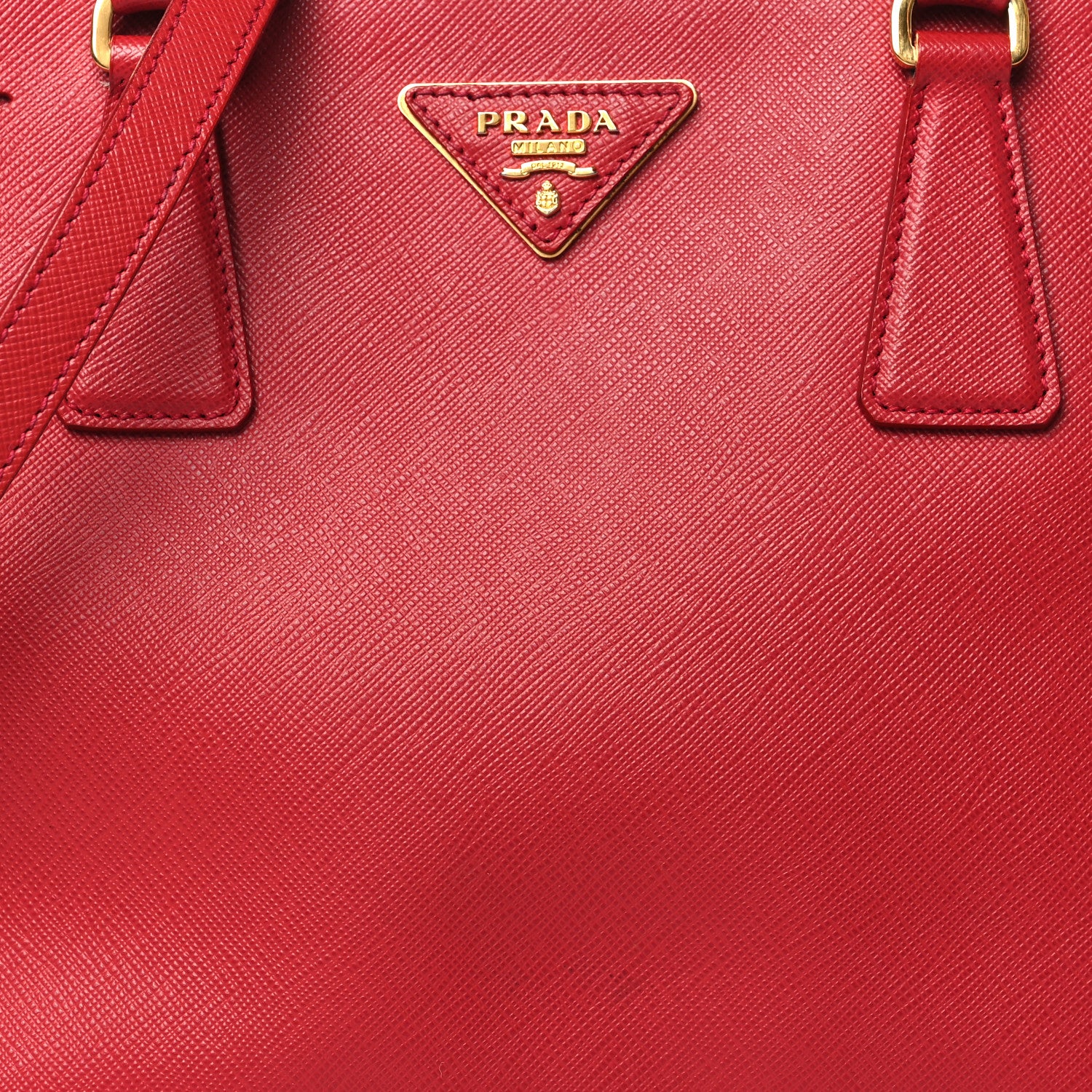 Prada Saffiano Small Galleria Double Zip Tote Fuoco 8 of 17