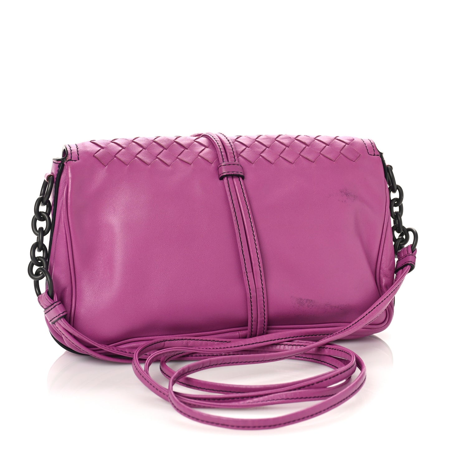 Nappa Intrecciato Shoulder Bag Peony