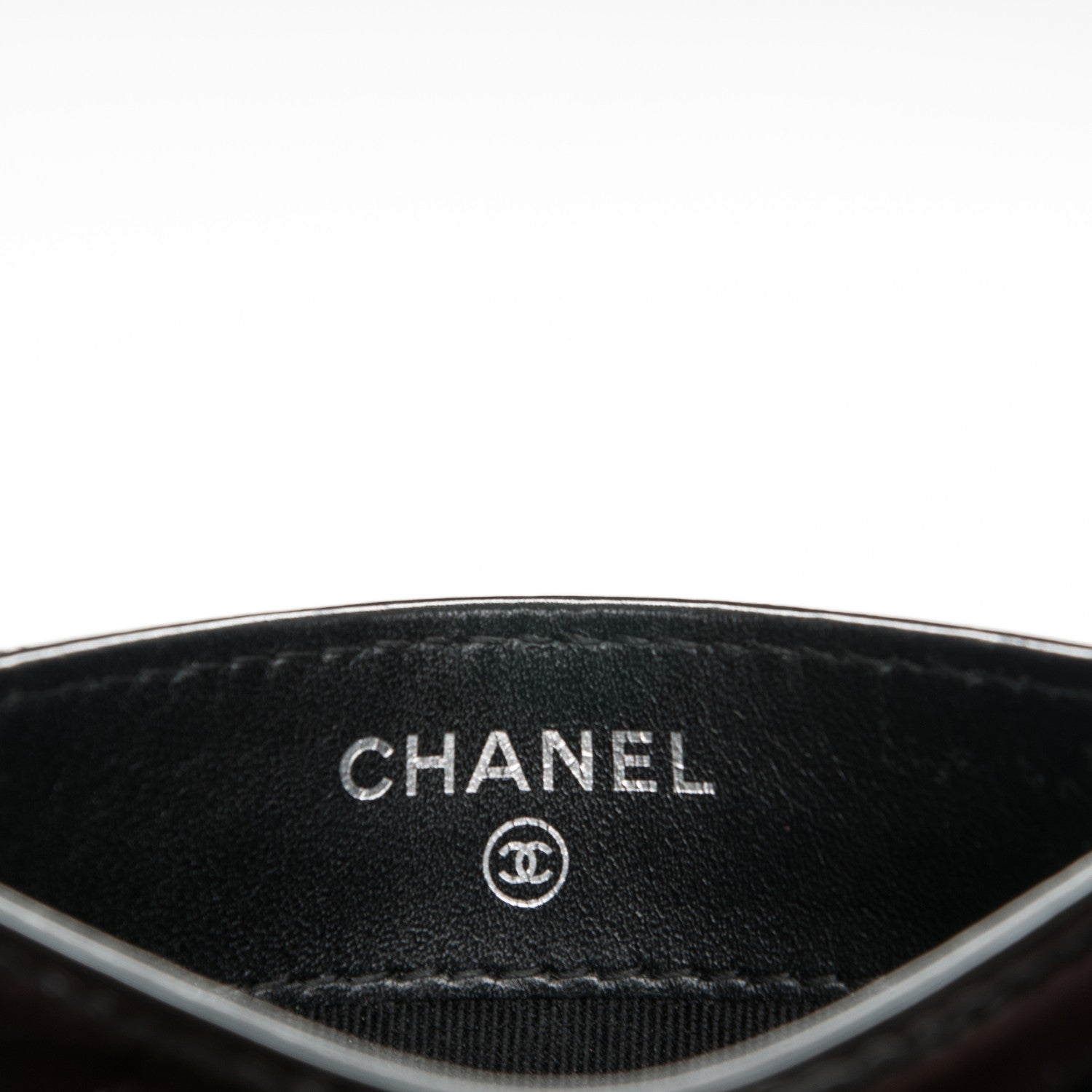 Chanel Patent Quilted Card Holder Black 6 of 8
