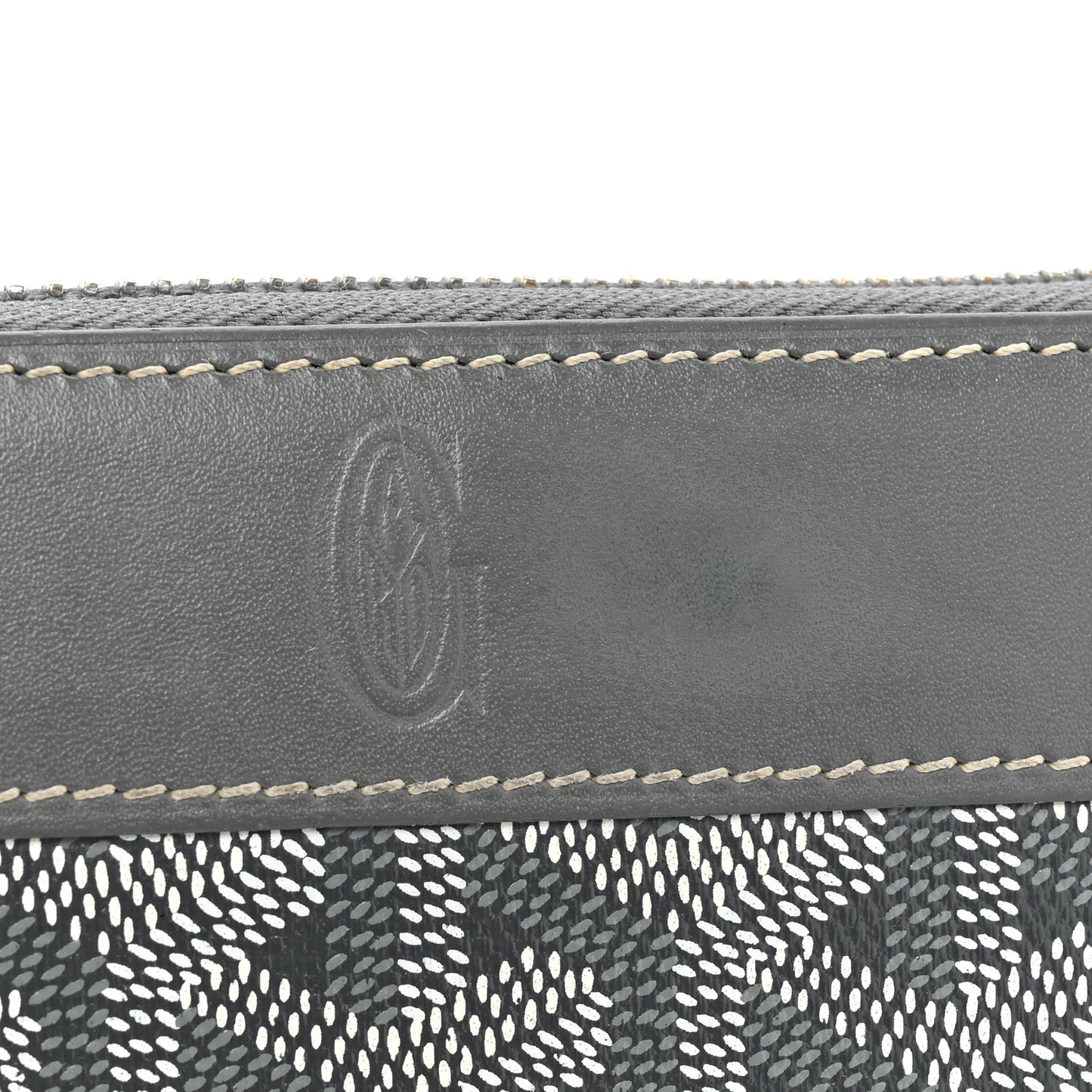 Goyardine Matignon Zip Around GM Wallet Grey