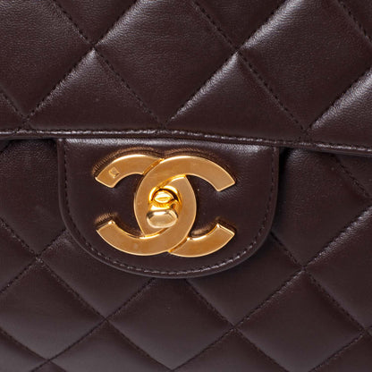 Chanel Lambskin Jumbo Single Flap Brown 6 of 10