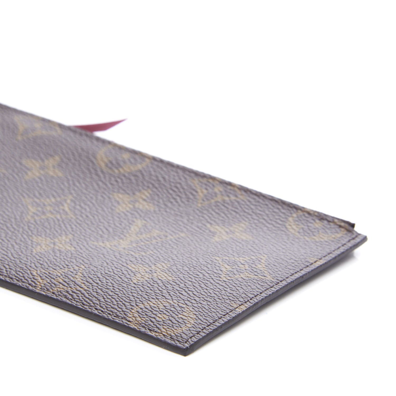 Louis Vuitton Monogram Felicie Chain Wallet Zippered Insert Fuchsia 6 of 7