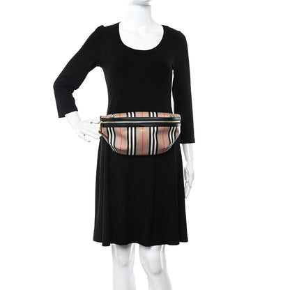 Burberry E-Canvas Icon Stripe Sonny Bum Bag Archive Beige 2 of 9