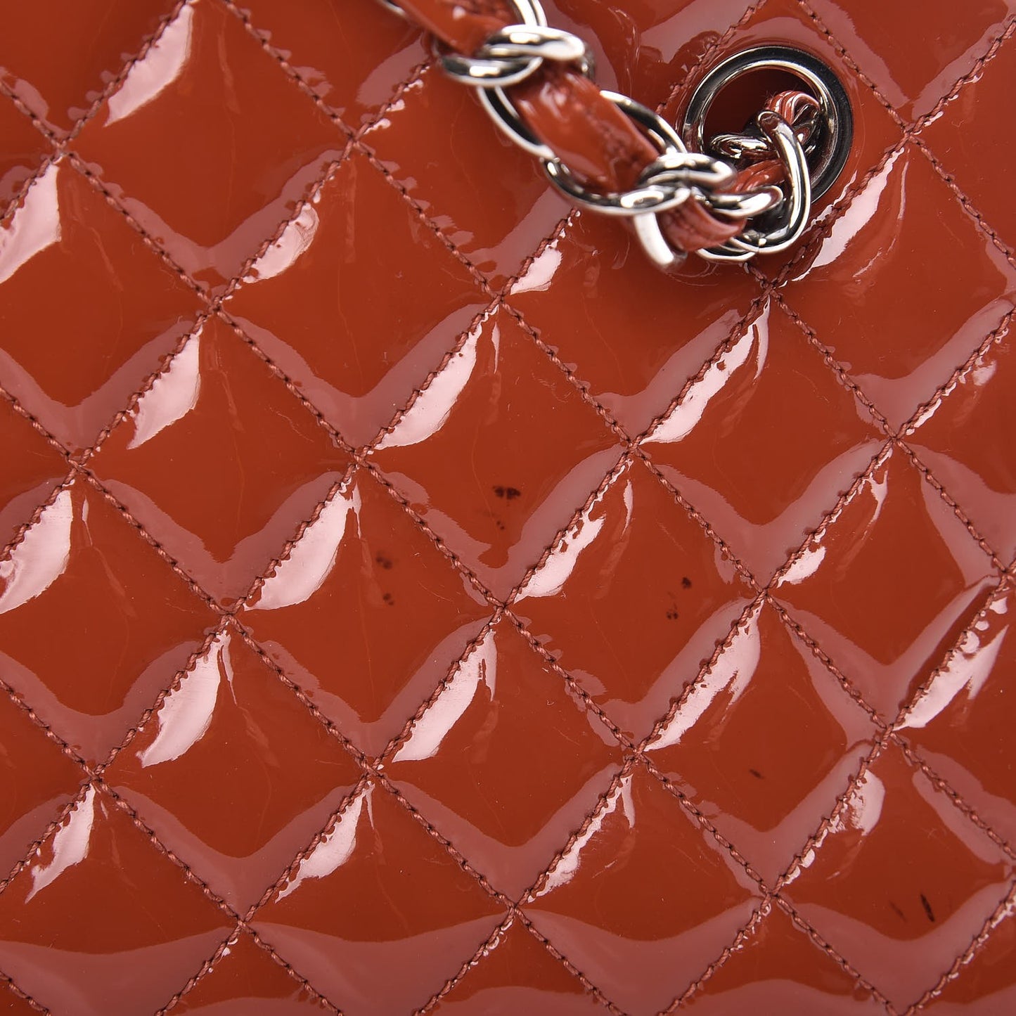 Patent Quilted Medium Just Mademoiselle Orange