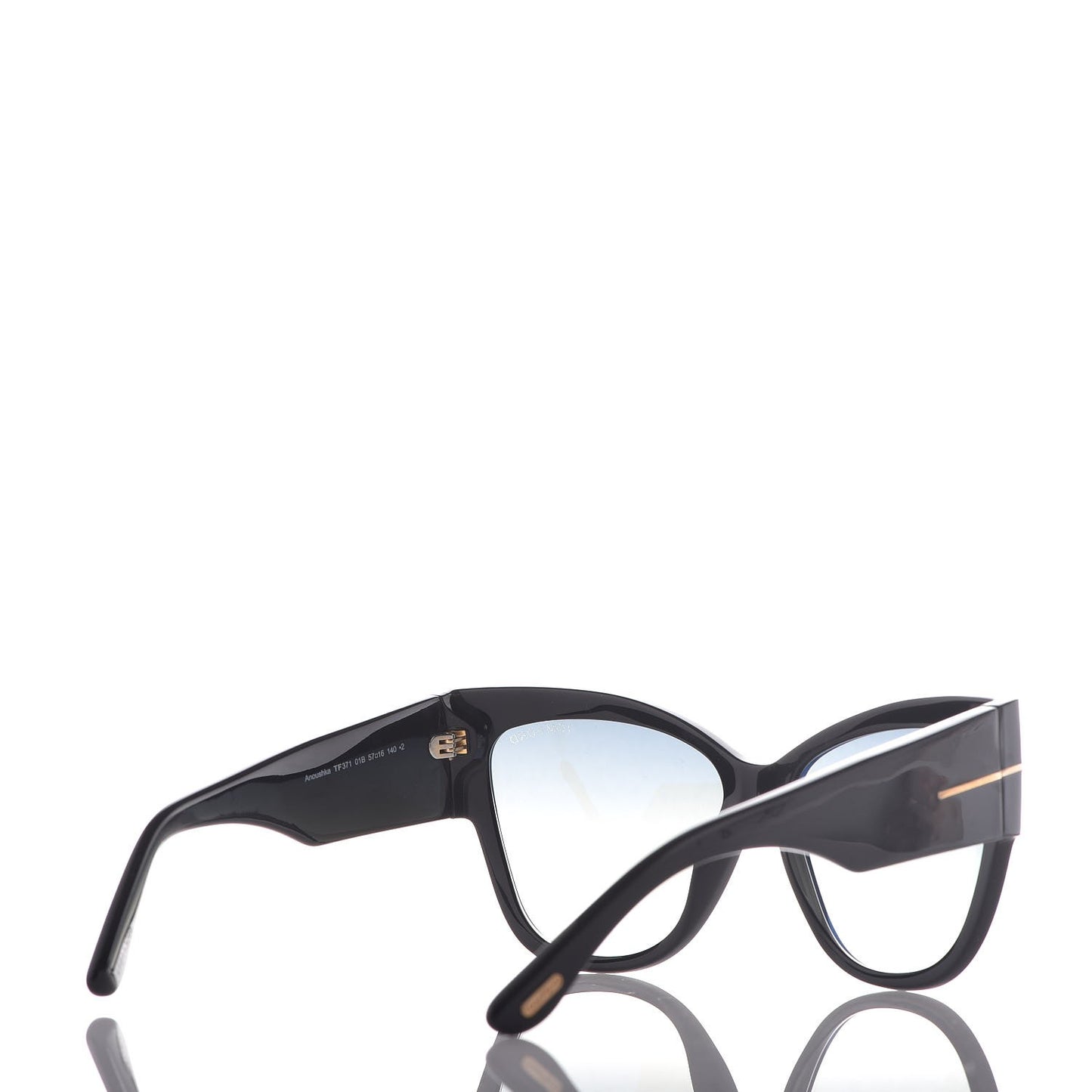 Acetate Anoushka Cat Eye Sunglasses TF371 Black