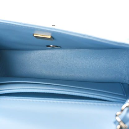 Chanel Lambskin Quilted Mini Rectangular Flap Light Blue 5 of 10