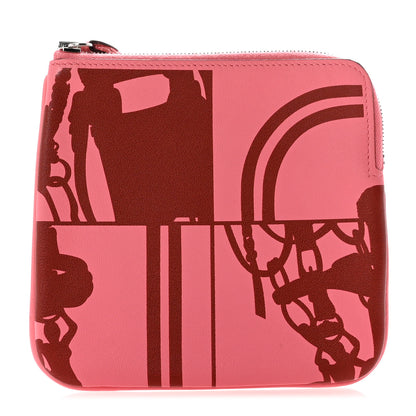 Hermes Swift Brides de Gala en Desordre Tattoo Carre Pocket Pouch Rose D'Ete 1 of 8