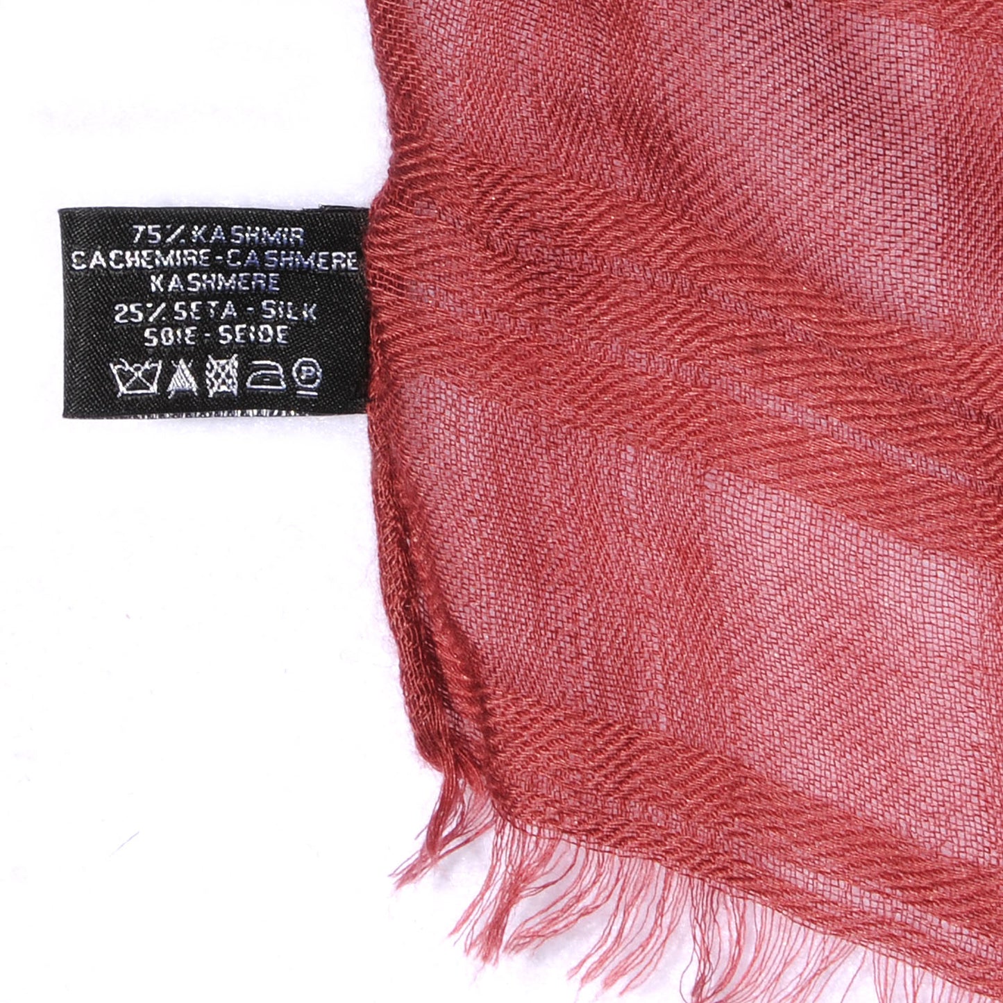 Cashmere Silk Sequin CC Stole Red
