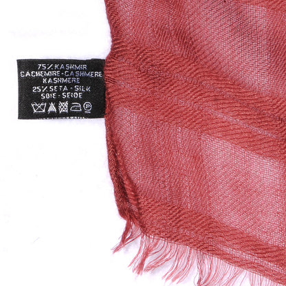 Chanel Cashmere Silk Sequin CC Stole Red 6 of 7