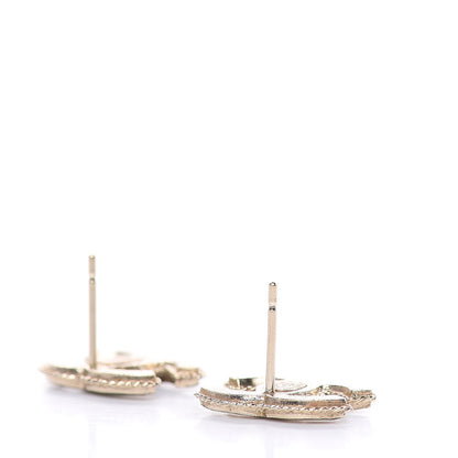 Chanel Hammered CC Earrings Gold 3 of 5