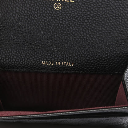Chanel Caviar Quilted Flap Card Holder Wallet Black 5 of 8
