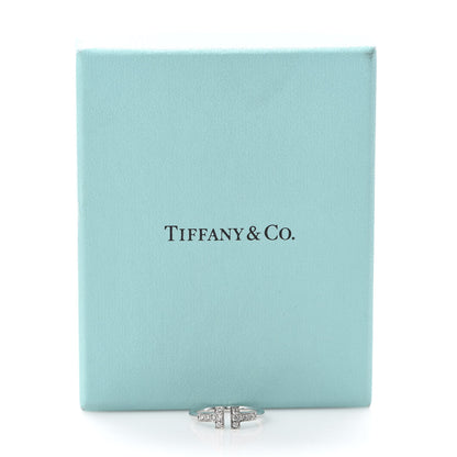 Tiffany 18K White Gold Diamond T Wire Ring 50 5.5 5 of 5