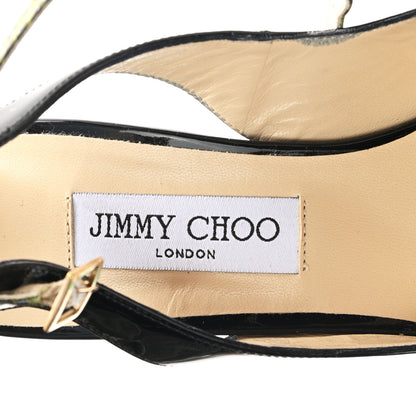 Jimmy Choo Patent Snakeskin Maiden Pumps 40 Black 7 of 9