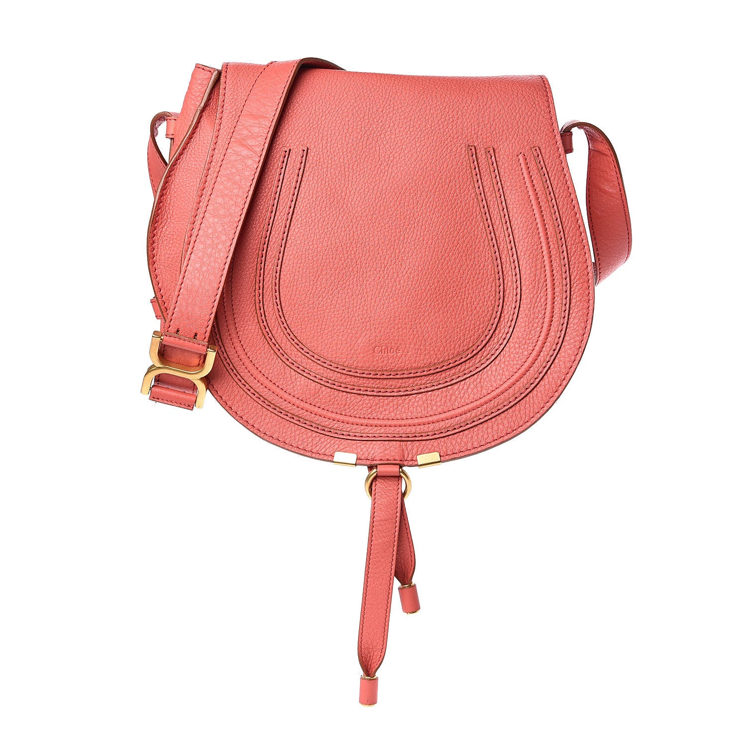 Chloe Calfskin Medium Marcie Round Crossbody Bag Paradise Pink 1 of 10