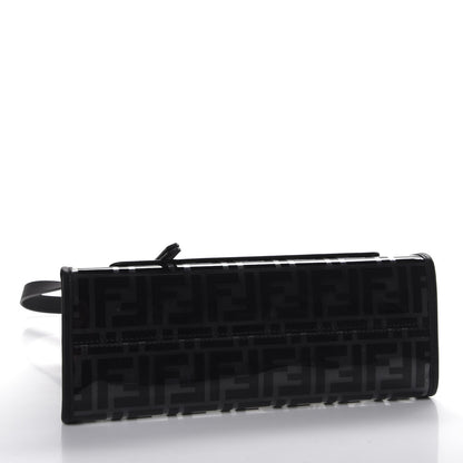 Fendi TPU FF Vitello Century Plexiglass Small Runaway Shopper Tote Black 3 of 8