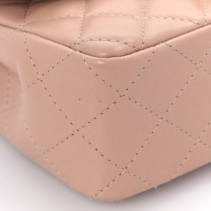 Chanel Lambskin Quilted Mini Rectangular Flap Beige 8 of 9