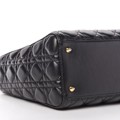 Christian Dior Lambskin Cannage Medium Lady Dior Black 6 of 10