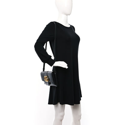 Gucci Vitello Palmellato Lux Small Arli Flap Shoulder Bag Black 2 of 11