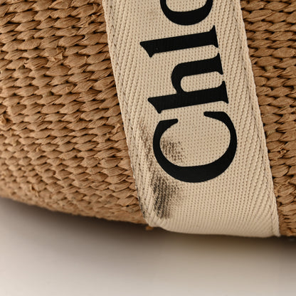Chloe Raffia Large Woody Basket Bag White 11 of 11