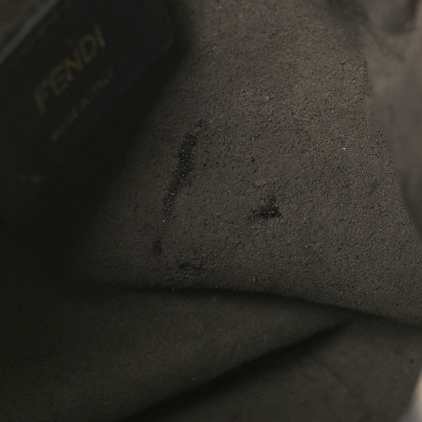 Suede Vitello King F is Fendi Micro FF Mini Mon Tresor Bucket Bag Arancio Marrone White Ice
