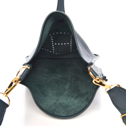 Hermes Taurillon Clemence Evelyne III PM Vert Cypress 5 of 11
