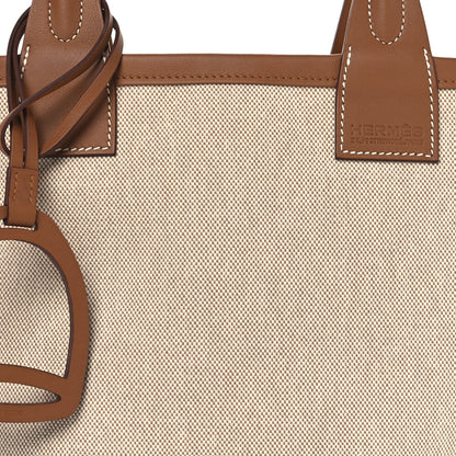 Hermes Military Toile Canvas Swift Steeple 25 Bag Gold 8 of 11