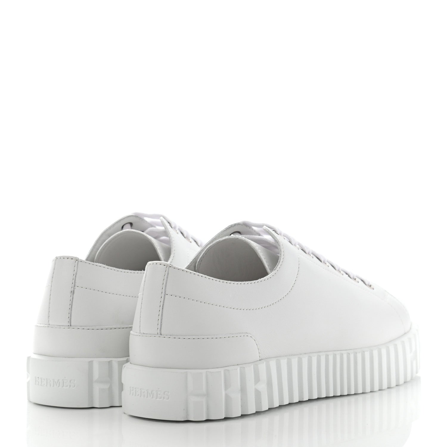 Hermes Calfskin Cross Sneakers 36.5 White 4 of 8