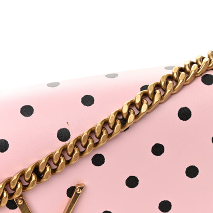 Saint Laurent Calfskin Polka Dot Small Monogram Kate Satchel Rose Black 10 of 10