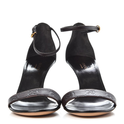 Gucci Guccissima Strappy Sandals 37 Dark Brown 2 of 9