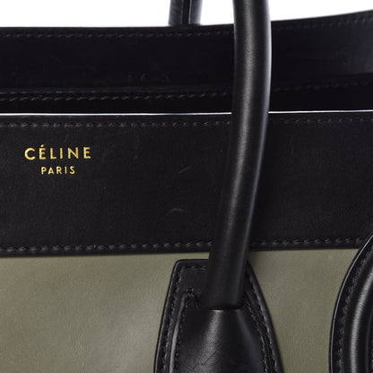 Celine Satin Calfskin Suede Mini Tri-Color Luggage Almond 12 of 13