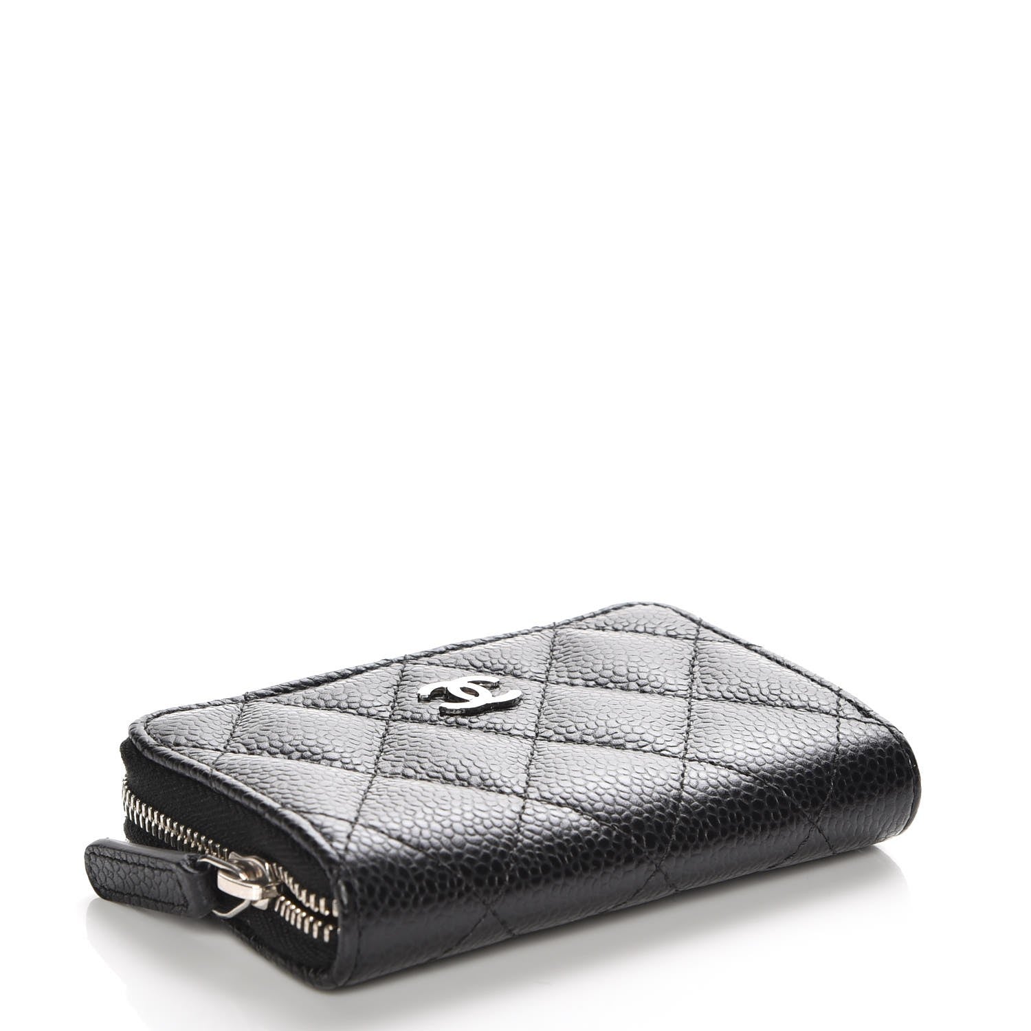 Chanel Caviar Quilted Zip Coin Purse Black 4 of 8