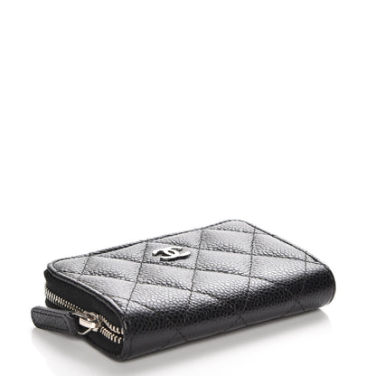 Chanel Caviar Quilted Zip Coin Purse Black 4 of 8
