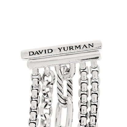 David Yurman Sterling Silver Multi Row Chain Bracelet 3 of 4