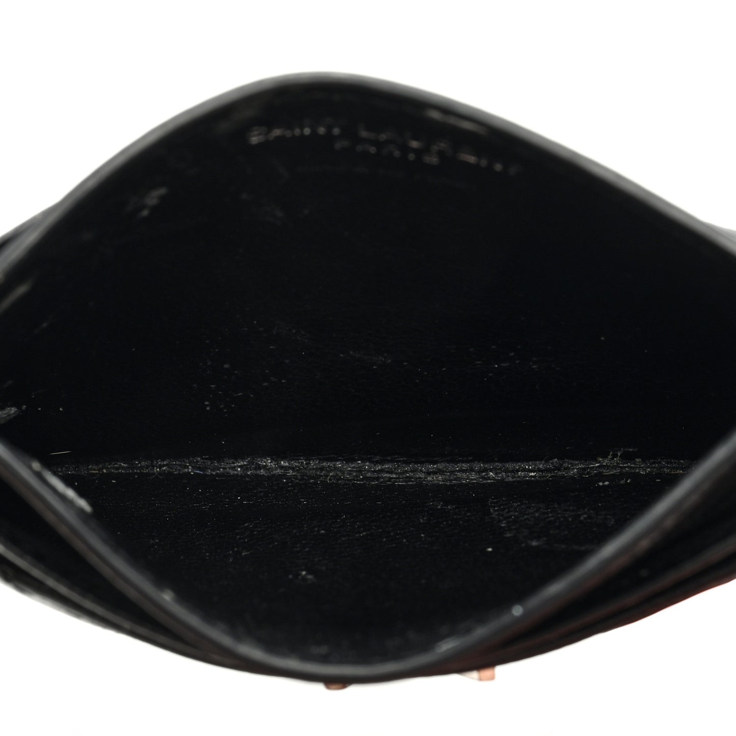 Grain De Poudre Matelasse Chevron Monogram Credit Card Case Black