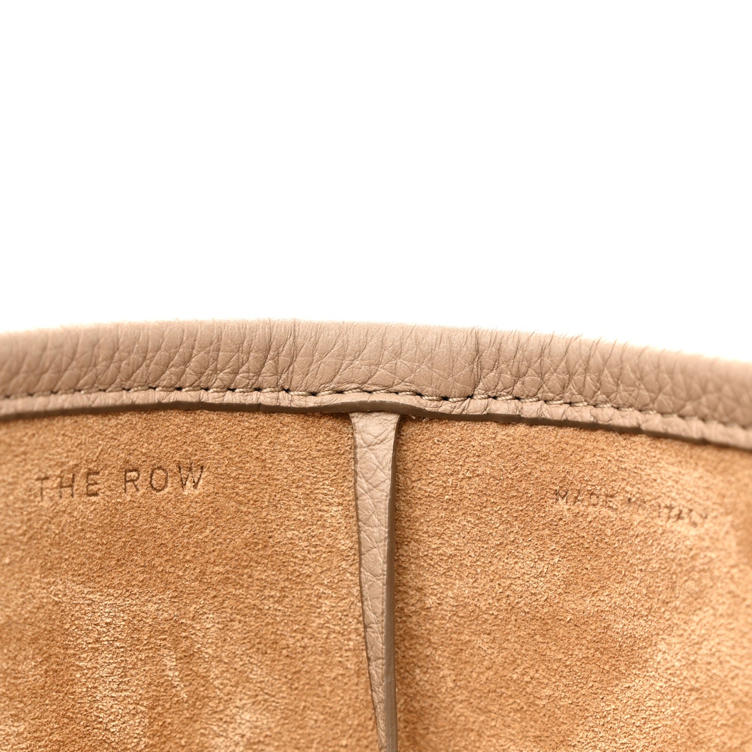 The Row Grained Calfskin Medium N/S Park Tote Dark Taupe 6 of 9