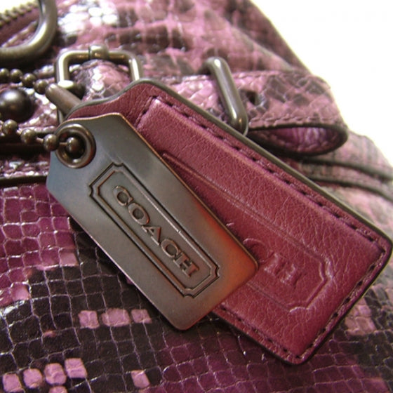 FASHIONPHILE COACHPythonMadisonSophiaTotePurple 7 of 10