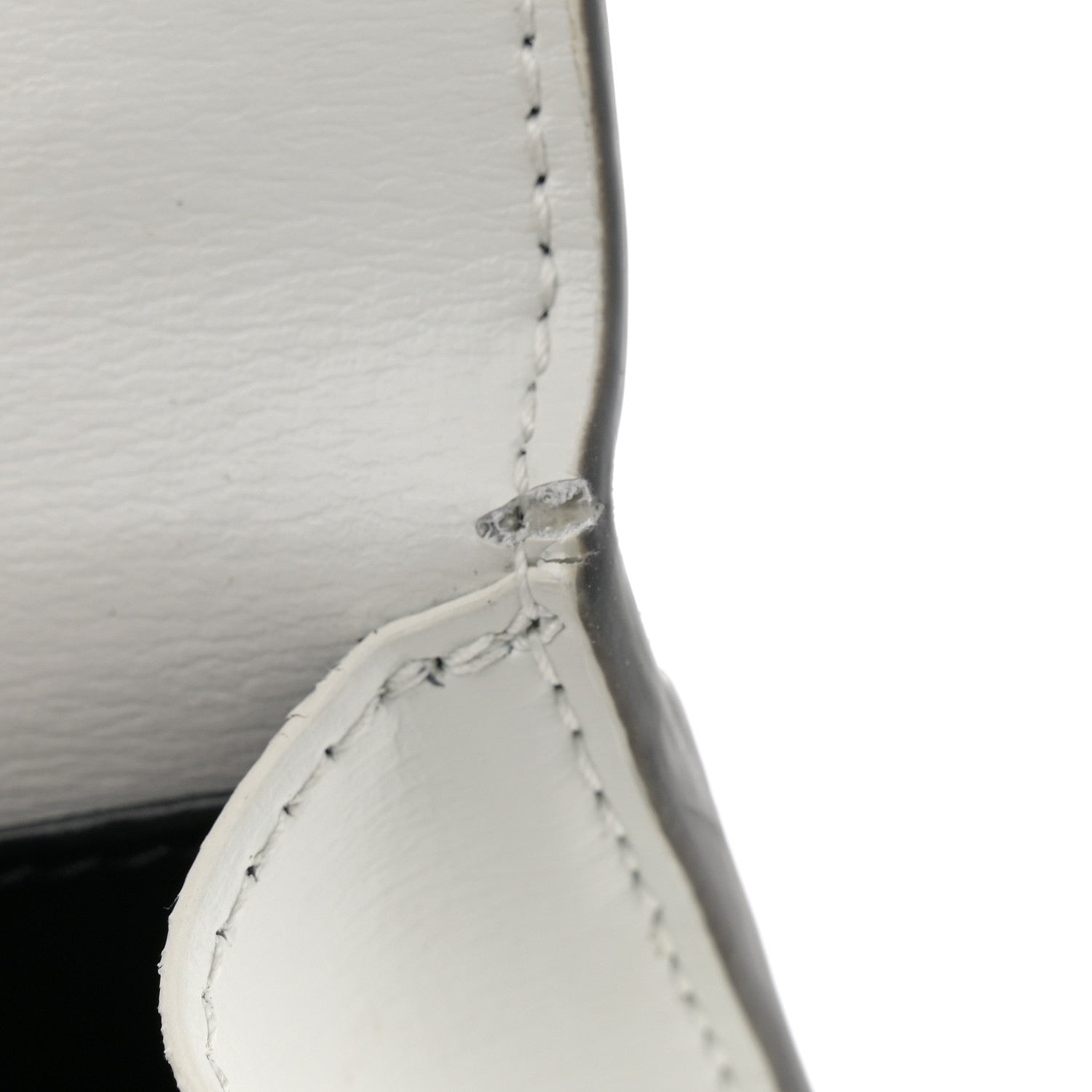 Saint Laurent New Aspen Calfskin Bi-Color Monogram Sunset Chain Wallet Black Dirty White 13 of 14