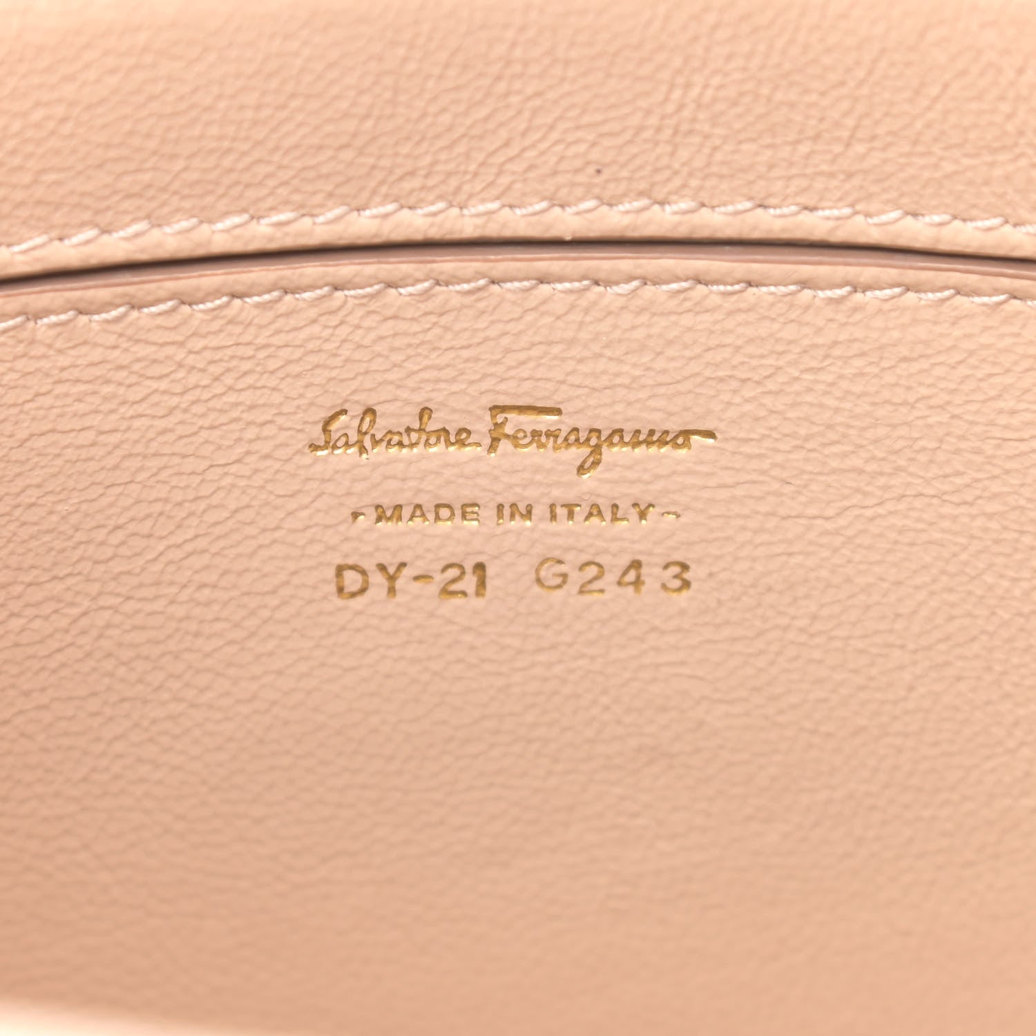 Salvatore Ferragamo Metallic Grained Calfskin Sofia Satchel Gold 9 of 11