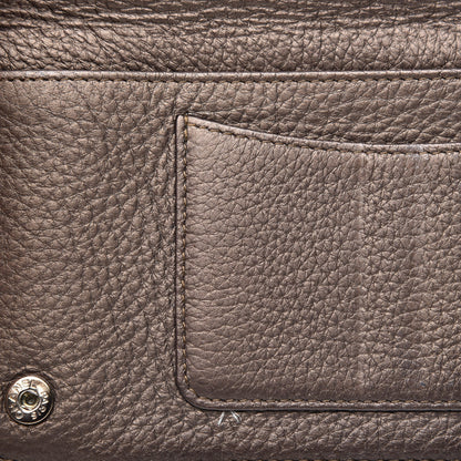 Chanel Metallic Calfskin Chain Zip Around Wallet Brown 9 of 14