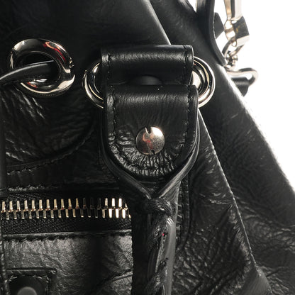 Balenciaga Matte Goatskin Rubber Covered Classic Hardware Mini Pompon Black 9 of 9