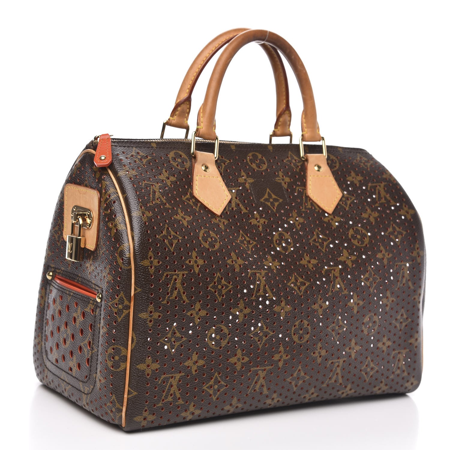 Louis Vuitton Monogram Perforated Speedy 30 Orange 3 of 13