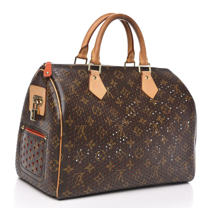 Louis Vuitton Monogram Perforated Speedy 30 Orange 3 of 13